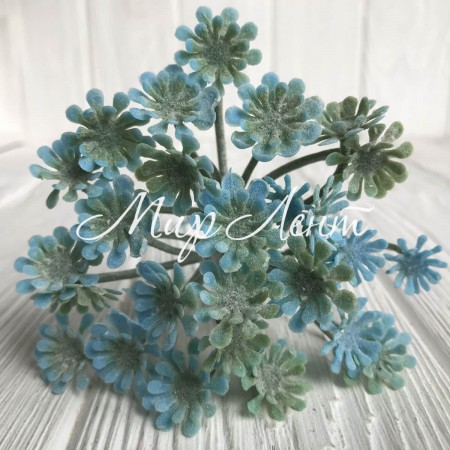 Гілочка вакса, 13 см, бірюзовий, упаковка 10 шт.