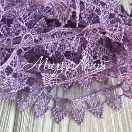 Кружево макраме "Софи", 1,8 см, лиловое, рулон 9 м