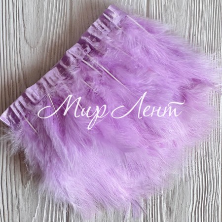 Тесьма с лебединых перьев, 15 см, фиалковая, рулон 2 м