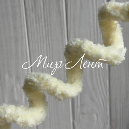 Плюшевая проволока (C10001), 20ммх100 см, молочная, упаковка 5 шт.