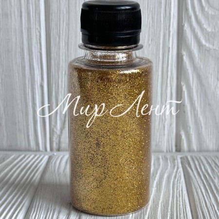Присыпка глиттер (баночка), 1/96, ярко-золотой, упаковка 100 г