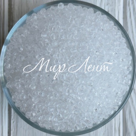 Хрусталь круглый (акрил), 4 мм, прозрачный, упаковка 500 г