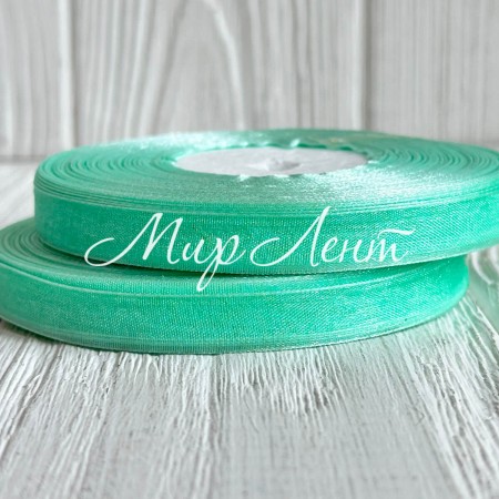 Органза 0,6 см, тифанни, рулон 45 м