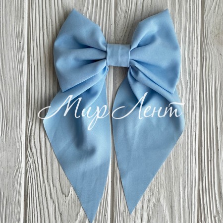 Бант платок софт маленький, 13х22 см, голубой, шт.