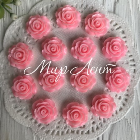 Серединка розочка, 2 см, розовый, упаковка 100 шт.