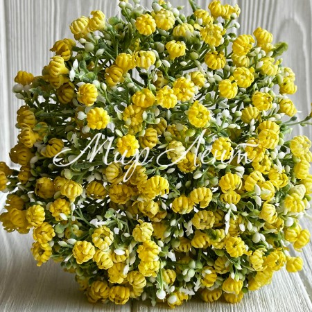 Букет озотамнуса, 30 см, жовтий, шт.