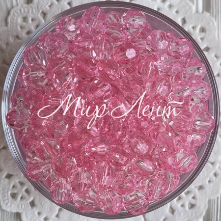 Хрусталь круглый, 10 мм, розовый, упаковка 500 г