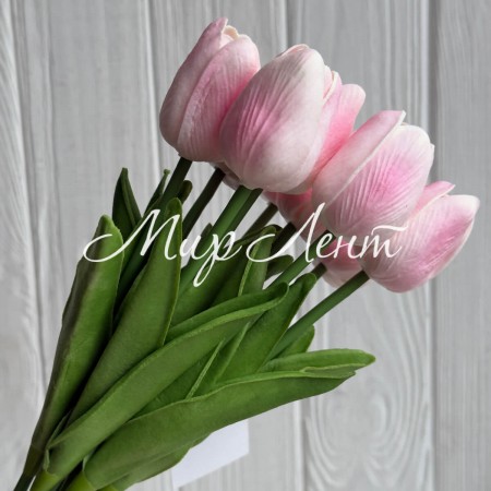 Букет тюльпанов, 34 см, светло-розовый, букет з 9 шт.