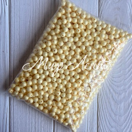 Бусина акриловая перламутровая круглая (С11801), 10 мм, масляная, упаковка 500 г