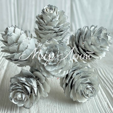 Веточка хмели, 2,5х12 см, белый, упаковка 60 шт.