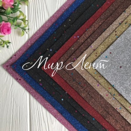 Экокожа (19011301), 20х30 см, ткань с паеткой, упаковка 10 шт.