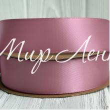 Двусторонняя атласная лента New (премиум), 2,5 см, кварц, рулон 23 м