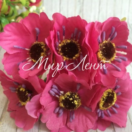 Мак, 4 см, светло-малиновый, упаковка 60 шт.