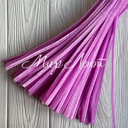 Синельний дріт простий, 6 мм х 30 см, рожево-бузковий, 100 шт.