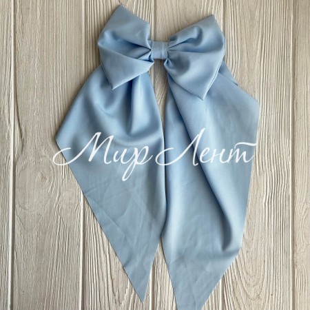 Бант хустина софт великий, 14х35 см, блакитний, шт.