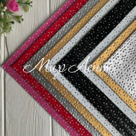 Экокожа с тиснением (1910095), 20х30 см, цветок, упаковка 10 шт.