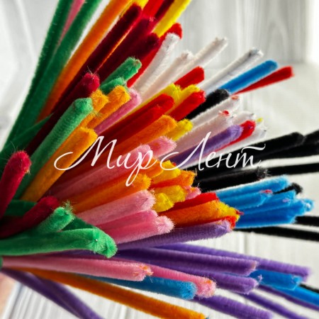 Синельная проволока простая, 6 мм х 30 см, цветной микс, 100 шт.