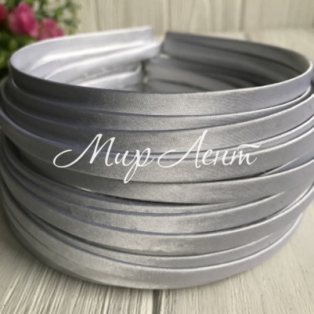 Обруч метал обшитый атласом, 5 мм, белый, упаковка 50 шт.