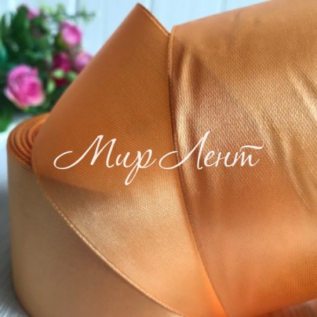 Атлас 5 см, яркое золото, рулон 33 м, УПАКОВКА 4 рулона