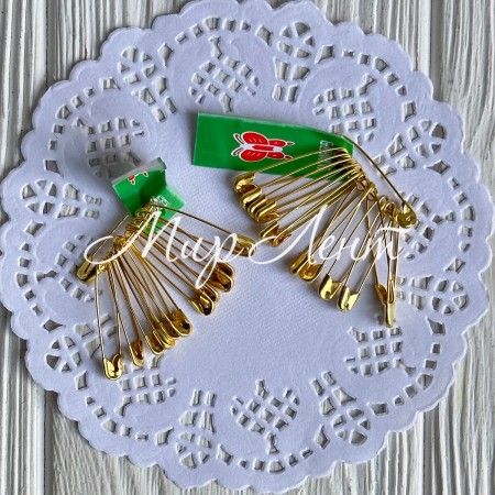 Булавка английская, 2,6 см, золото, упаковка 1000 шт.