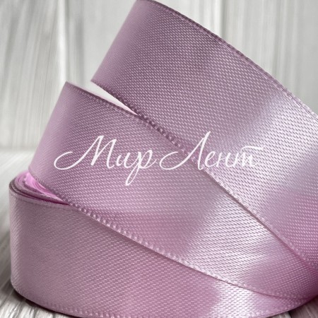 Атлас 2,5 см, світло-фіалковий, рулон 33 м, УПАКОВКА 5 рулонів