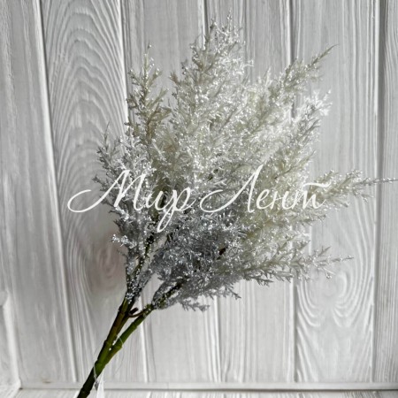 Гілка морозника велика, 45 см, біло-сіра, шт.