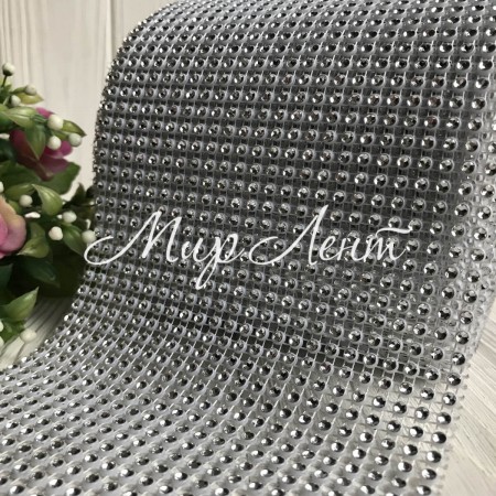 Шина, 11,5 см, белая с серебром, катушка 9 м