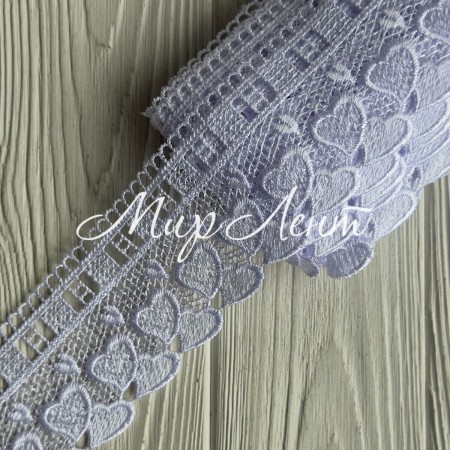 Кружево макраме (D30205), 6,5 см, белое, рулон 9 м