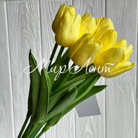 Букет тюльпанов, 34 см, желтый, букет з 9 шт.