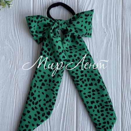 Резинка Твилли с узким бантом, 30 см, зеленая, шт.