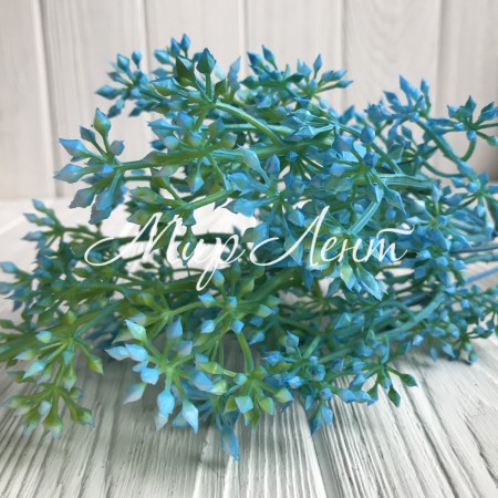 Ветка аспарагуса, 35 см, бирюзовый, 1 шт.