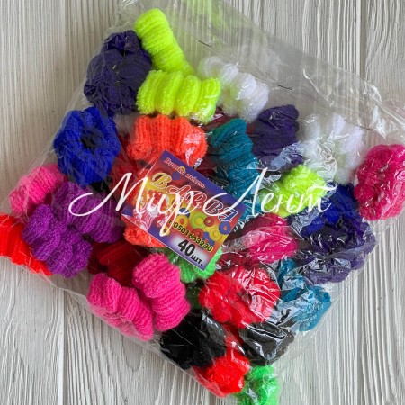 Резинка Barbi (цветочек), 4 см, кольоровий мікс, упаковка 40 шт.