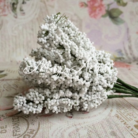 Травка-палочка, 10 см, белая, упаковка 144 шт.