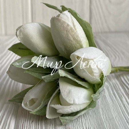 Тюльпани в снігу, 13 см, молочний, упаковка 36 шт.