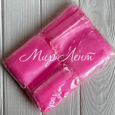 Органзовый мешочек, 9х12 см, розовый, упаковка 100 шт.
