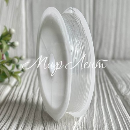 Силиконовая нить-резинка, 0,8 мм, прозрачная, упаковка 10 р.