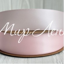 Двусторонняя атласная лента New (премиум), 2,5 см, нежно-розовая, рулон 23 м