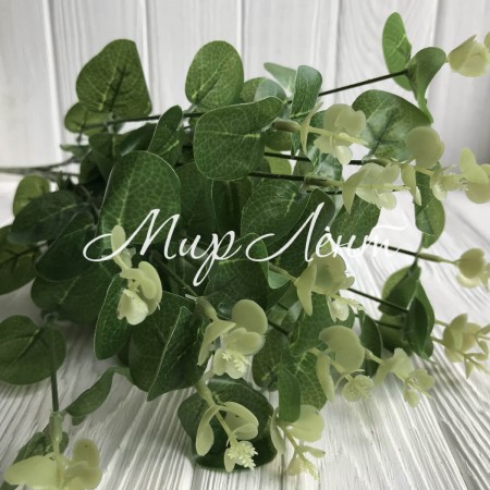 Гілка евкаліпта (тканина), 50 см, зелений, 1 шт.