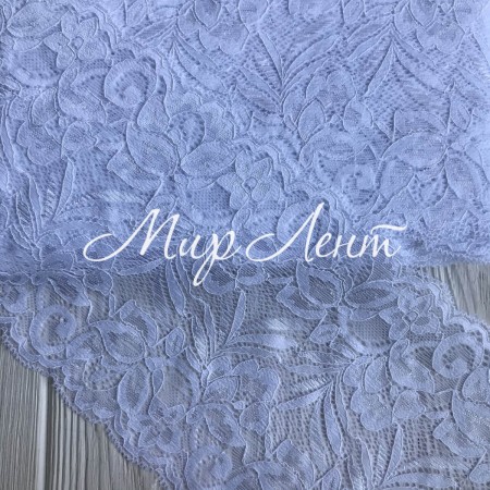 Кружево стрейчевое "Лиана", 15 см, белый, рулон 9 м