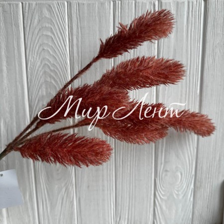 Ветка пушистая, 72 см, бордово-кораловая, шт.
