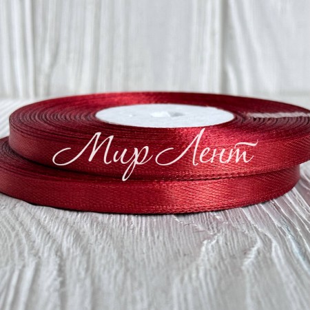 Атлас 0,6 см, каштановий, рулон 33 м, УПАКОВКА 10 рулонів