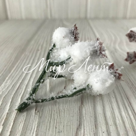 Пучок калины в снегу, 7-8 мм, белый, упаковка 50 шт.