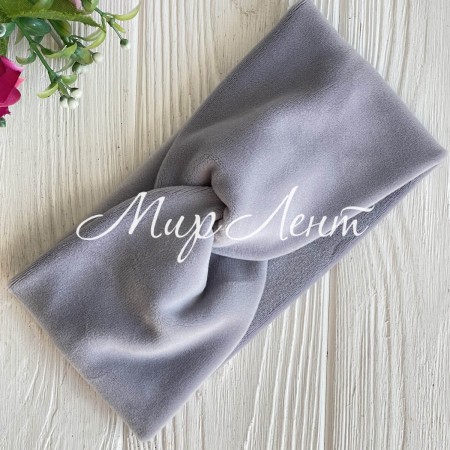 Повязка спорт велюр mini, 9х18 см, серая, шт.