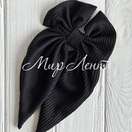Бант платок гофре, 13х25 см, черный, шт.