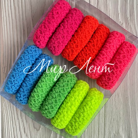 Резинка в коробке (вязка), 4,5 см, яркие тона, упаковка 12 шт.