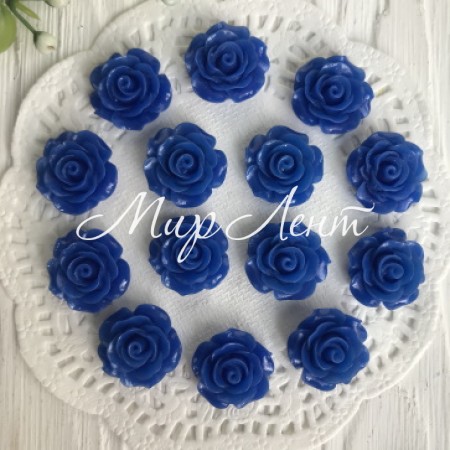 Серединка трояндочка, 2 см, темно-синій, упаковка 100 шт.