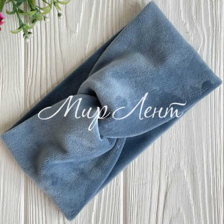 Повязка спорт велюр mini, 9х18 см, бирюзовая, шт.