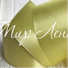 Атлас 5 см, светло-желтый, рулон 33 м, УПАКОВКА 4 рулона