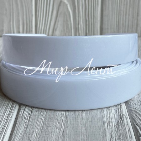 Обруч глянцевий 2,5 см (пластик), білий, упаковка 12 шт.