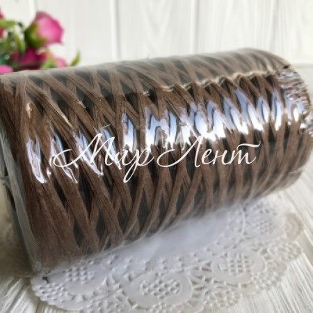 Рафія декоративна, 3 мм, коричневий, моток 50 г